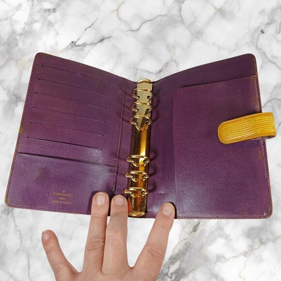 Authentic Louis Vuitton Epi Agenda MM Day Planner Cover Yellow MSRP $799 - Picture 10 of 14